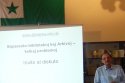 Miniatura Detlev Blanke (Německo) vede seminář o esperantských knihovnách a archívech